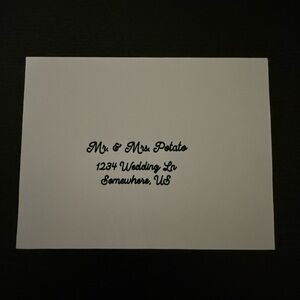 Elegant White Wedding Invitation Envelope